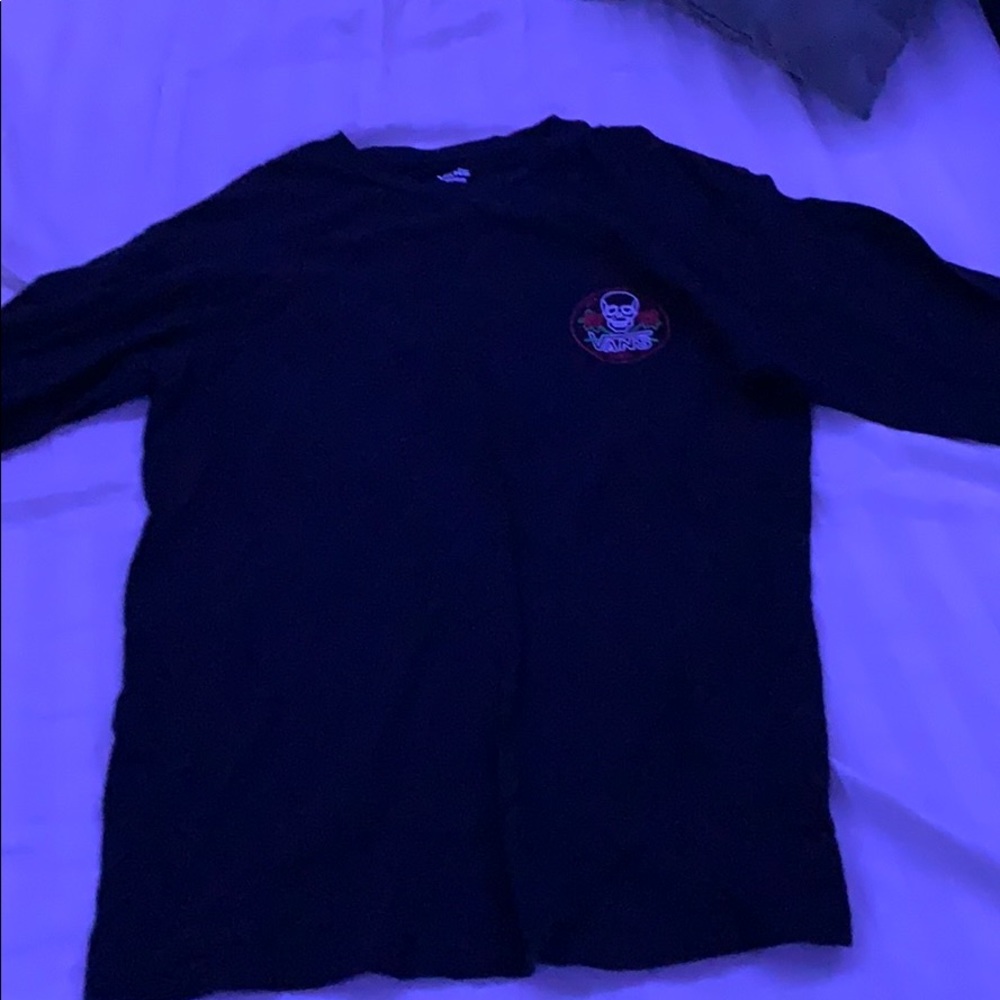 Vans Off The Wall Rose Skull Long Sleeve Tee